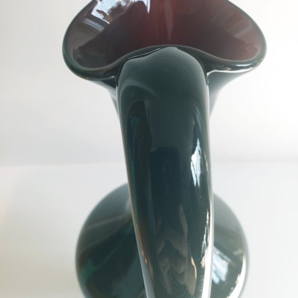 Midcentury Purple  Murano Style Glass Amphora Vase Pitch - Picture 6 of 15